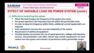 Lecture Video1_18EE42_Module-5_Economics-Effect of Variable Load,Classification of cost_R.Gunasekari
