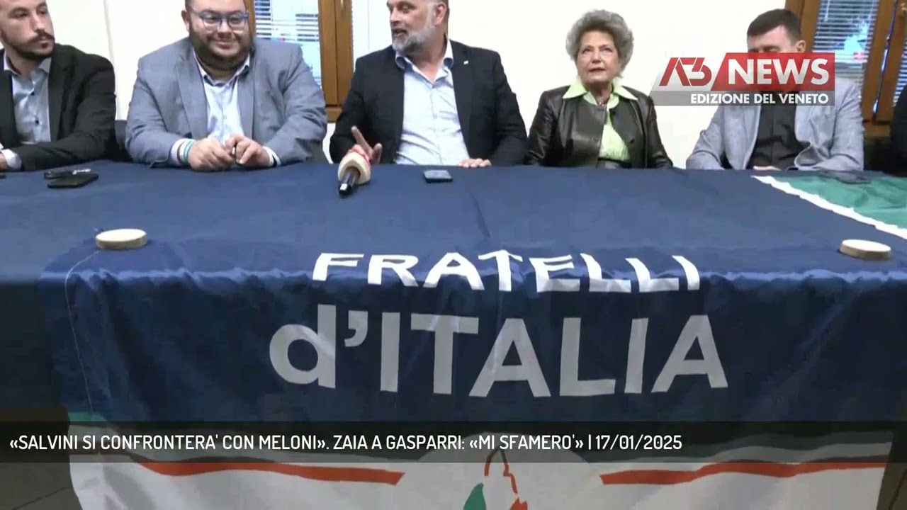 «SALVINI SI CONFRONTERA' CON MELONI». ZAIA A GASPARRI: «MI SFAMERO'» | 17/01/2025