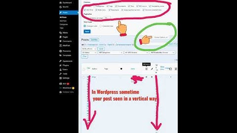Wordpress Post Shows Vertical.Problem Solved in second