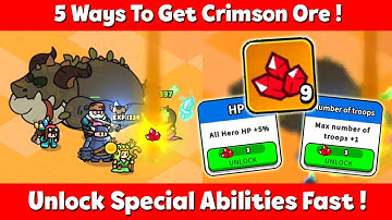 5 Ways To Get Crimson Ore (Red Gem/Crystal) In Rumble Heroes!
