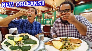 New Orleans  HUGE FOOD TOUR!! Green Oysters, Mufuletta, Jambalaya, + Po’boys!!