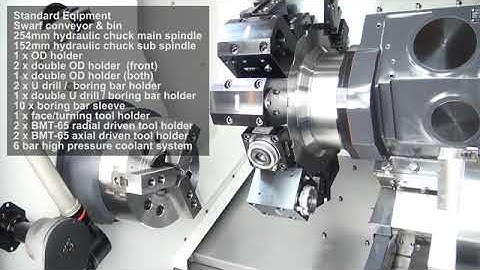 SMEC SL2500BSY CNC Y Axis Lathe   YouTube