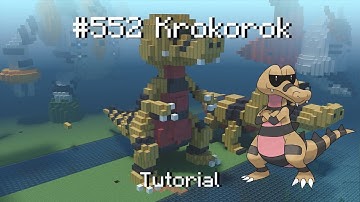 How to build a Pokémon Krokorok statue in Minecraft (Tutorial)