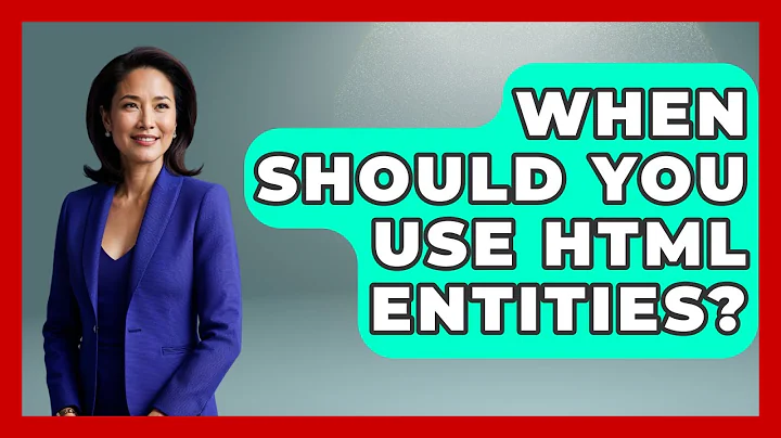 When Should You Use HTML Entities? - Simple HTML Studio