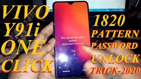VIVO Y91I(1820)ONE CLICK PATTERN/PASSWORD UNLOCK WITHOUT ANY BOX TRICK-2020