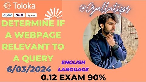 Determine if a webpage relevant to a query 0.12 Exam 90% Accept #gullutips #babarramzansidhu #search