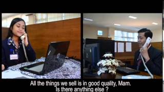 Placing an order via telephone