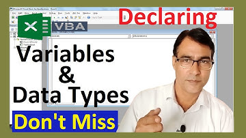 What is Variable and Data Type in Excel VBA | Declaring Variables and data types in VBA Full Define