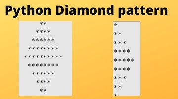 python pattern 3 : half and full diamond