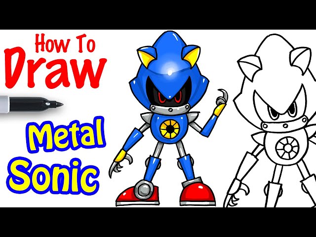 HOW TO DRAW METAL SONIC 3.0  Sonic Speed Simulator - Easy Step By Step  Drawing 