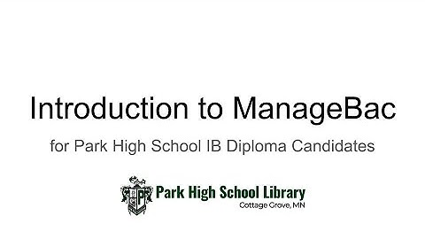 Introduction to ManageBac