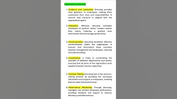 Directing # Importance of directing # Function of Management # Business studies # Class 12th