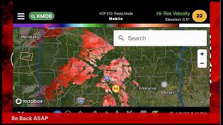 Tornado Warning Clarke County Alabama!!!
