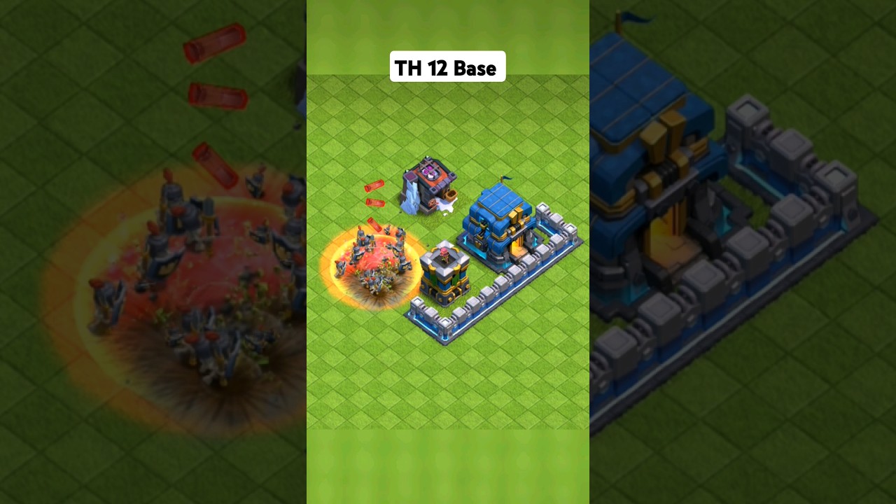 Skeleton Spell vs TH 12 Base 