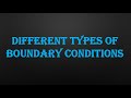 DIFFERENT TYPES OF BOUNDARY CONDITIONS