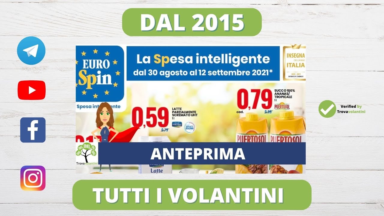 VOLANTINO EUROSPIN dal 30 Agosto al 12 settembre 2021 - YouTube
