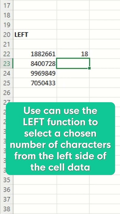 How to Use LEFT Function in Excel - YouTube
