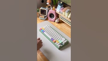 My QK65v2 Build 🌱 cutest mini screen #keyboard #keycaps
