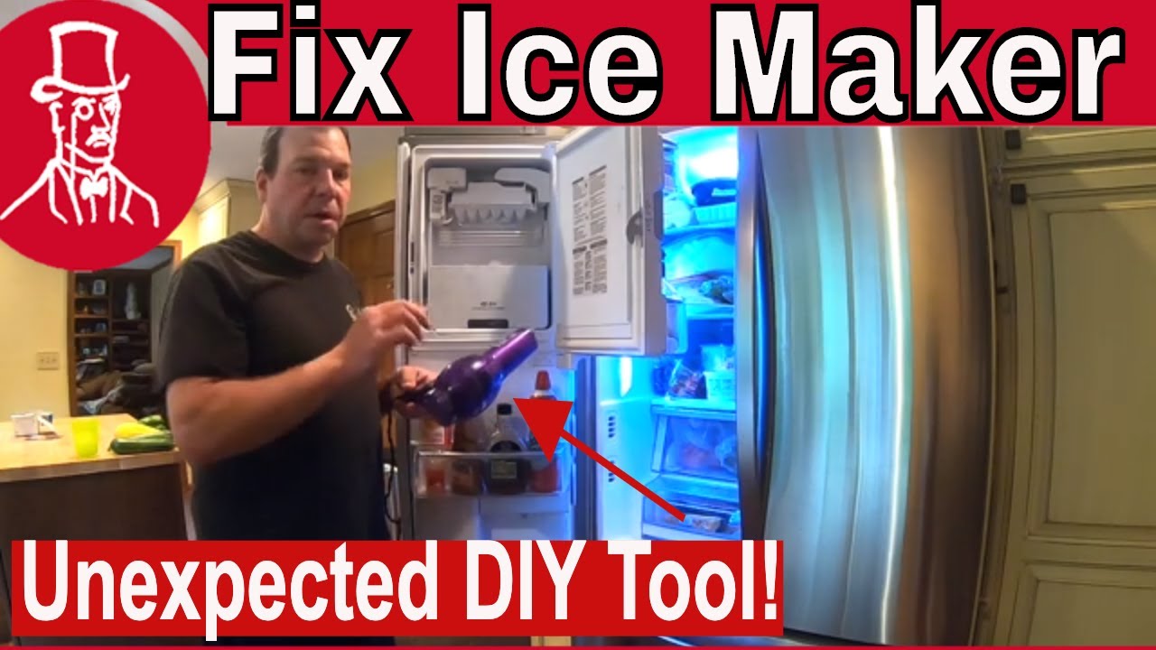 How to Fix an Ice Maker - LG Refrigerator - YouTube