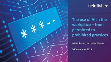 The use of AI in the workplace – from permitted to prohibited practices