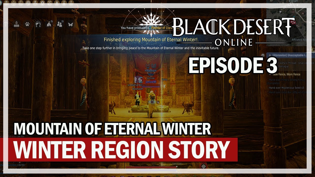 Mountain of Eternal Winter - All Nodes & Ending - Episode 3 | Black Desert