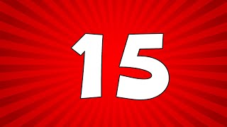 Comic Book Timer on Red Background - 15 seconds