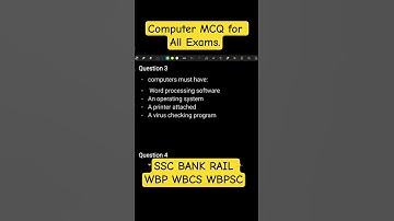 "Top Computer MCQ Questions | SSC, Bank, CHSL, Railway Exam | Computer GK & Practice"