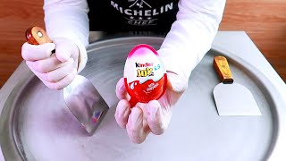 Kinder Joy ice cream rolls street food - ايسكريم رول على الصاج كيندر جوي