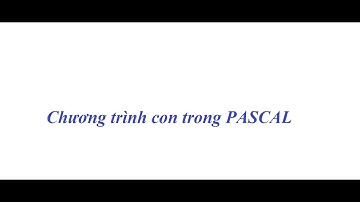 CHƯƠNG TRÌNH CON TRONG PASCAL PHẦN 1 #onhocsinhgioitinhoc #chuongtrinhcon