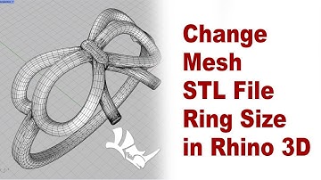 How to Change Mesh STL Ring Size in Rhino 3D- Jewelry CAD Design #435