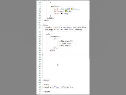 Dom Traversal The siblings Method in Jquery #javascript #jquery # ...