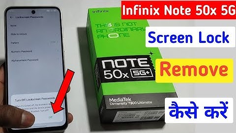 Infinix note 50x 5g me screen lock kaise change kare/how to remove screen lock in infinix note 50x
