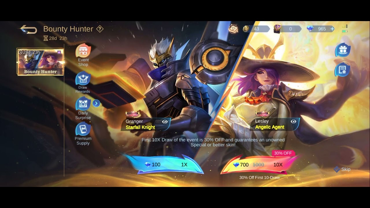 Bounty hunter event DAY 2  2️⃣ draw 2025 mobile legend Bang Bang 🚀🚀🚀🛸