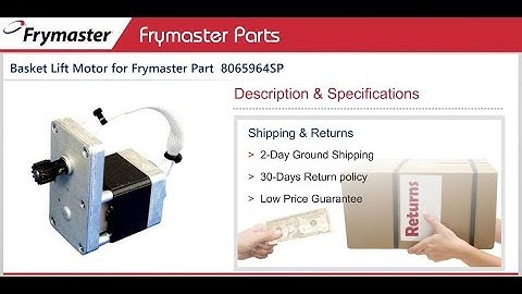 Frymaster Parts Basket Lift motor 8065964SP || Restaurant Equipment Parts || PartsFPS