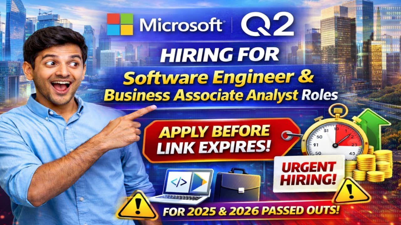 Microsoft & Q2 Hiring Freshers 2025/2026 | Software Engineer + Business ...