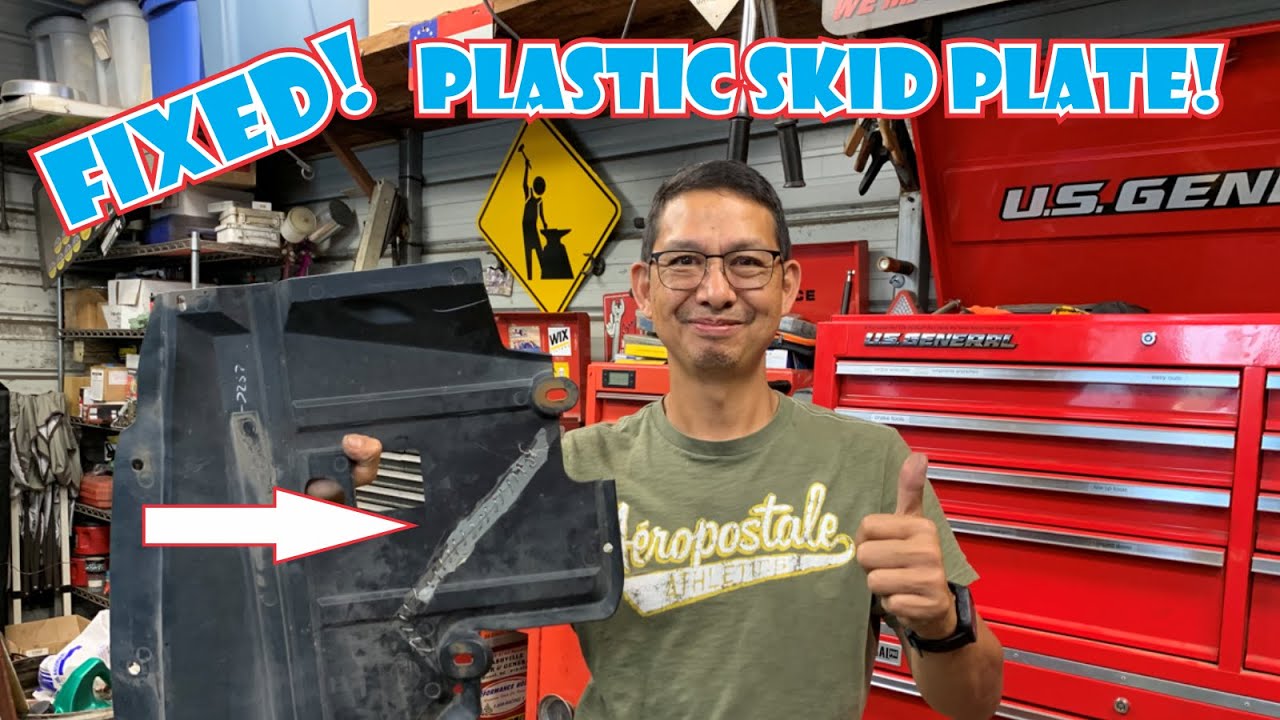 Fixed! Plastic Skid Plate Cover repair DIY!! Easy Plastic Repair YouTube