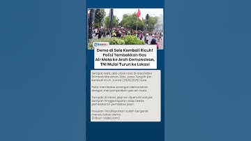 Sempat Reda, Demo di Solo Kembali Ricuh! Polisi Tembak Gas Air Mata ke Arah Massa TNI Mulai Turun