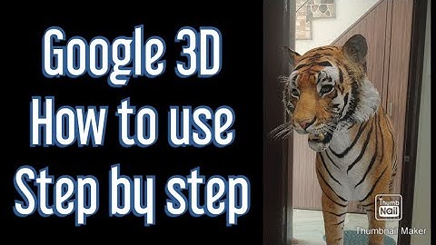 Tiger 3D- Google 3D - How to use step by step video (live animals in your home space)