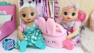 BABY ALIVE GÊMEAS NINA E HANNA SE ARRUMANDO PARA O CASAMENTO