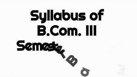 B.Com III Sem Basic English Syllabus