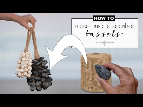 How to make seashell tassels as boho beach decor - Cuckoo4Design