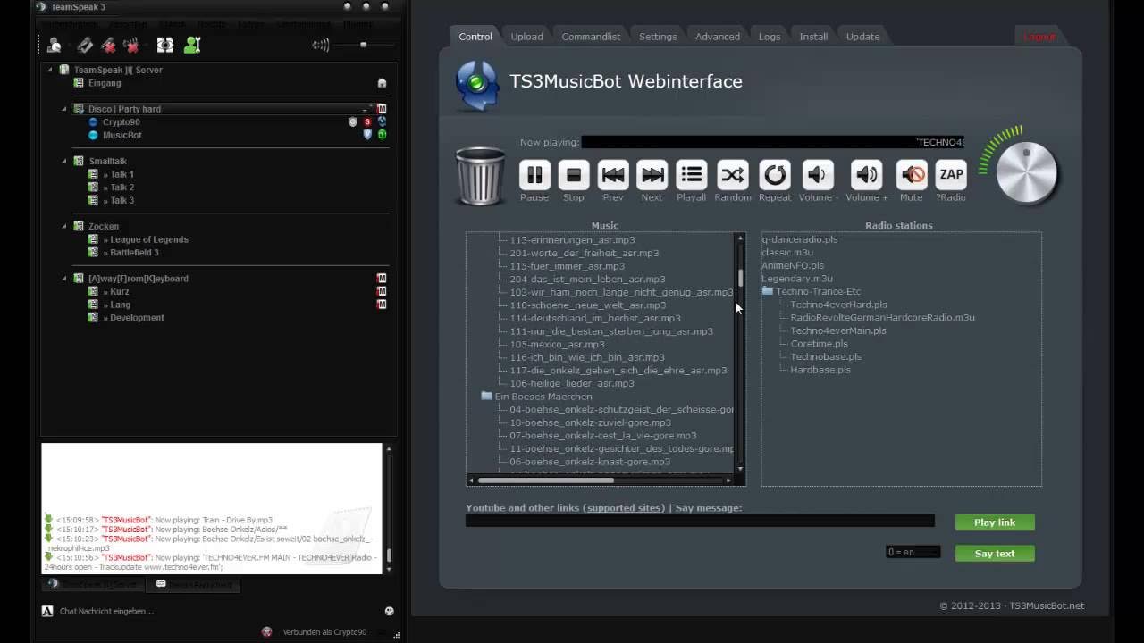 Teamspeak music bot