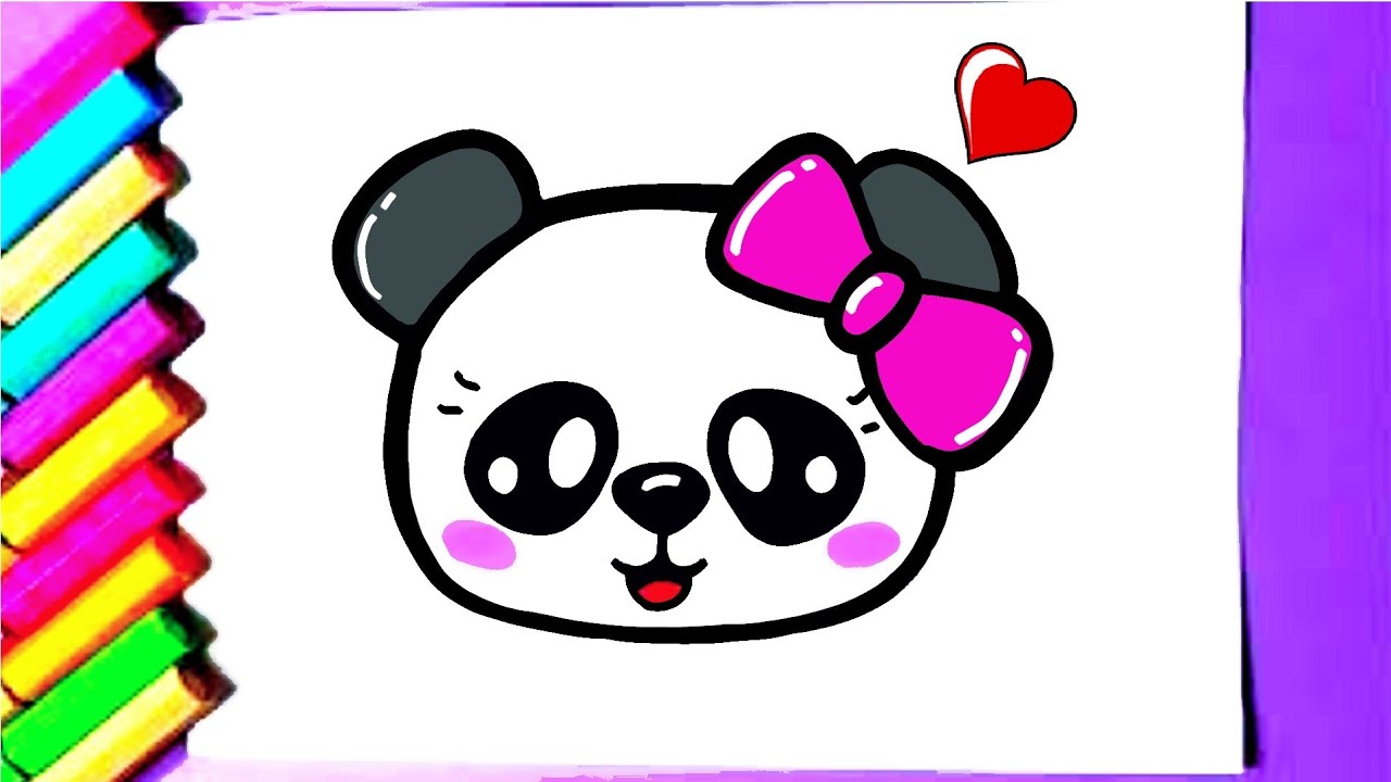 How to draw Kawaii Panda Bear l Como desenhar Urso panda Kawaii - Drawing  to Draw 