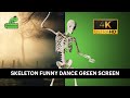 Funny Skeleton Dance 😂 Green Screen 4K