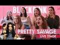 BLACKPINK (블랙핑크) - "PRETTY SAVAGE" Live Stage | Spanish college students REACTION (ENG SUB)