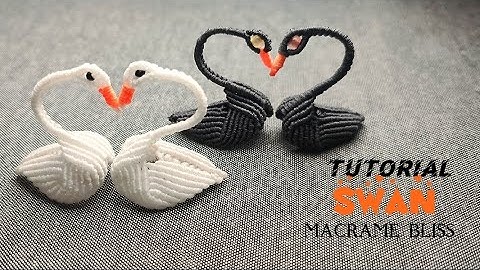 Macrame Swan 🦢How to make thread hanger| DIY tutorial step by step💞macrame earrings