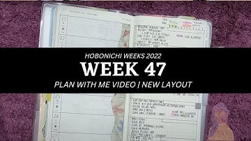 HOBONICHI WEEKS & TAKE A NOTE PLANNER 2022 | WEEK 47 - PLAN WITH ME | BULLET JOURNAL