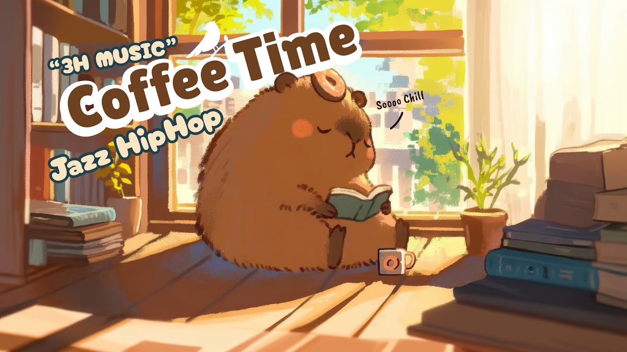 Capybara's Daily Routine 🍩 Study, Relax, Work, Sleep | Jazz Hip Hop ...