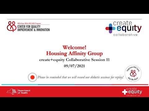 Affinity Walk In Clinic - create+equity Collaborative - Housing Affinity Session