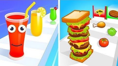 Sandwich Run 3D Vs Juice Run 3D All Levels Game MobileWalkthrough iOS, Android Gameplay Update